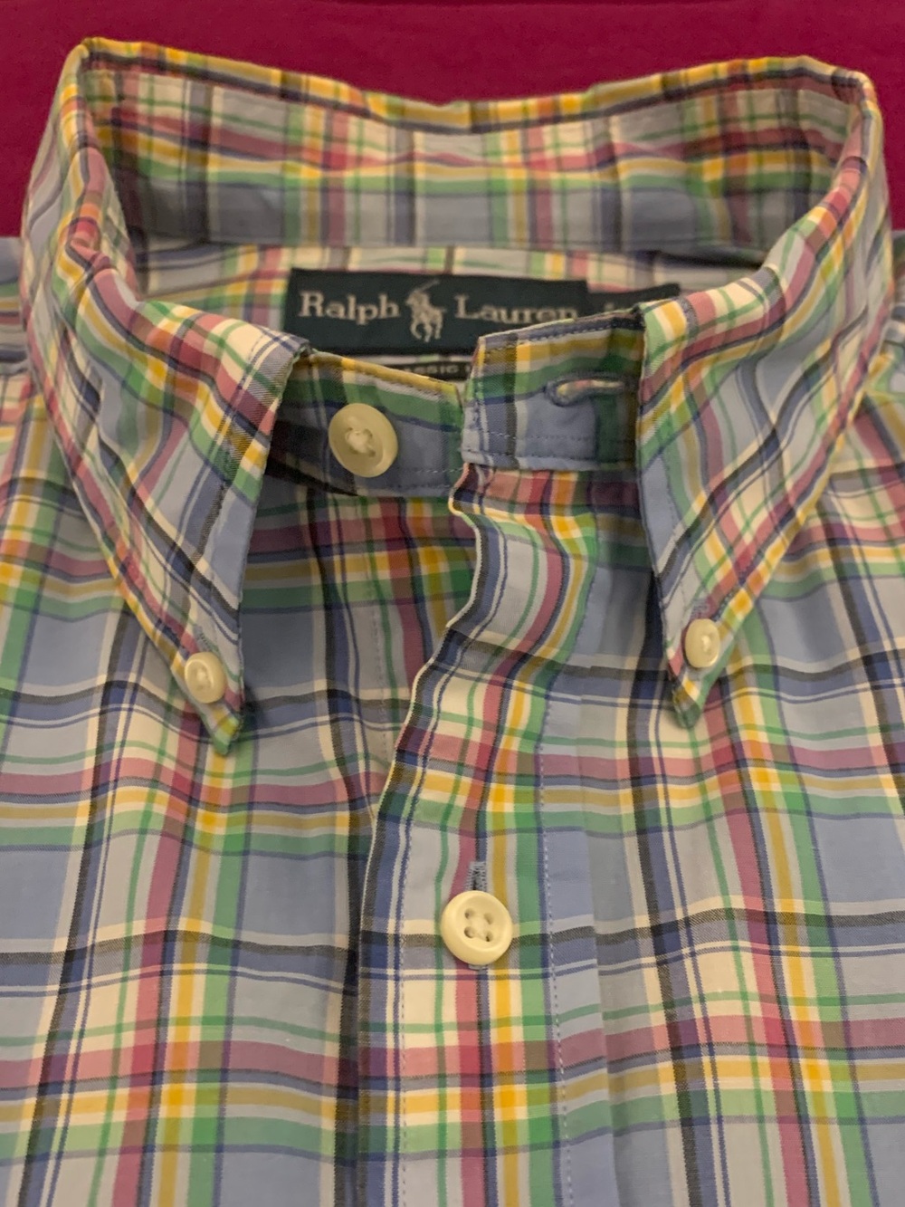 RALPH LAUREN LS All Cotton Classic Plaid Shirt